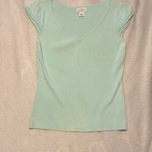 LOFT Women's Light Blue Top